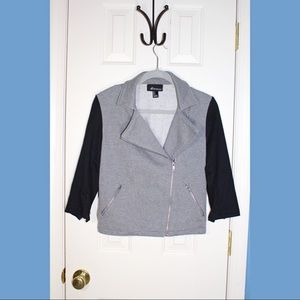 [Forever 21] Gray and Black Moto Jacket